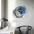 thumbnail image 4 of Nawypu Blue Geometric Picture Blue Gold Painting Abstract Geometric Print Indigo Canvas Wall Art Blue Minimalist Poster Navy Blue Modern Art Gold Geometric Wall Art Blue Watercolor Artwork, 4 of 6