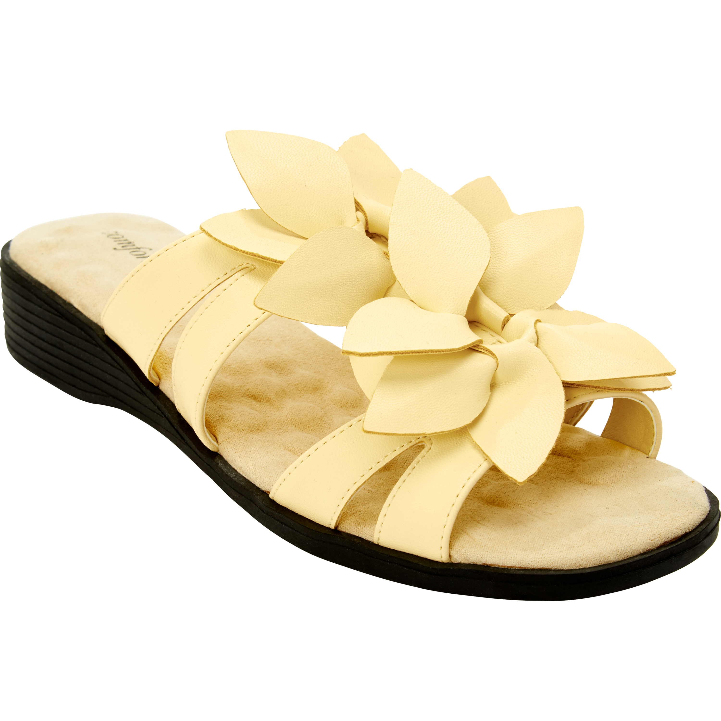 yellow wide width sandals