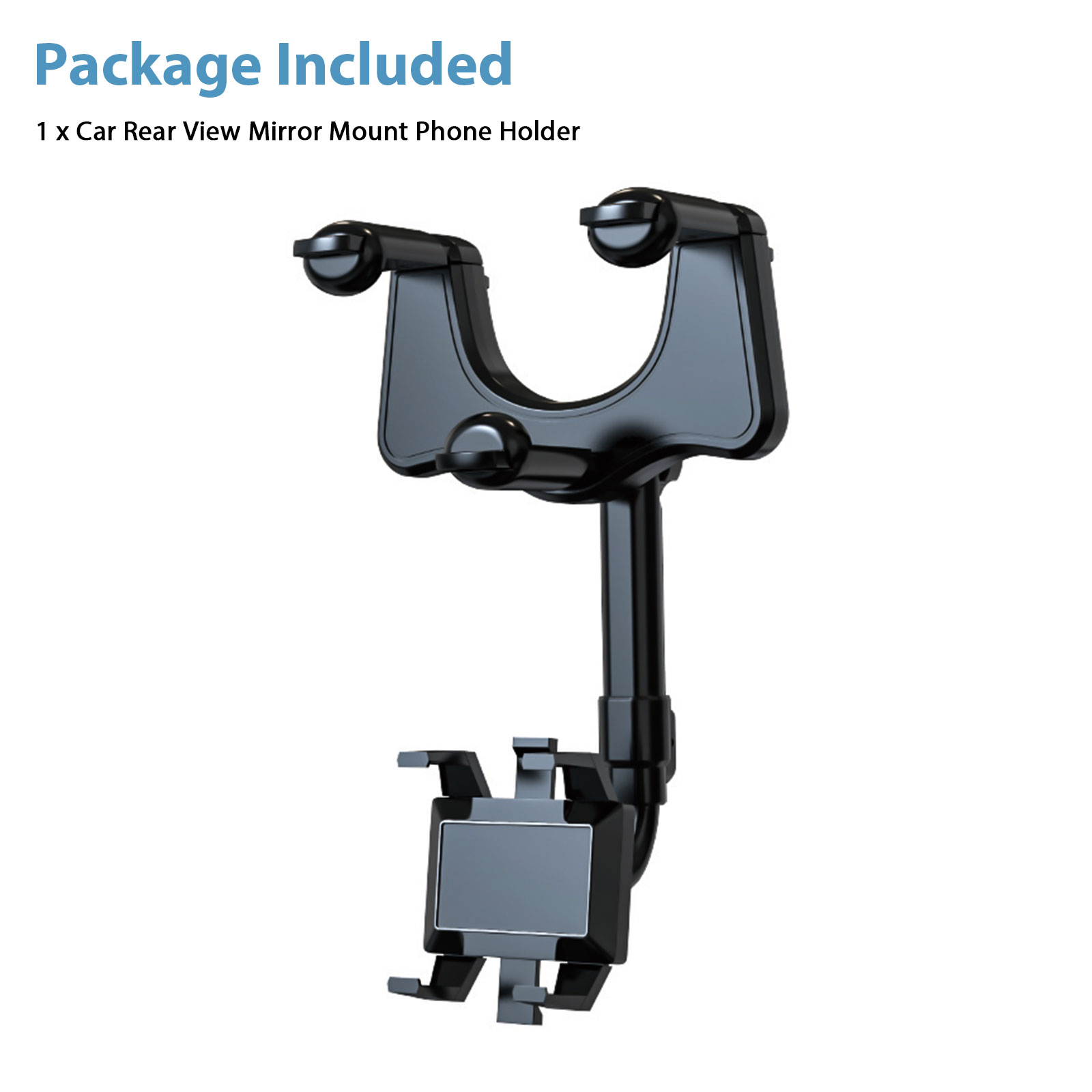 TSV Universal Rearview Mirror Phone Mount Holder photo 5