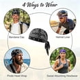 thumbnail image 3 of 4Pack Paisley Cooling Headscarf Cap Set Bandana Beanie, Breathable, Adjustable Straps, 3 of 8