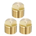thumbnail image 1 of Uxcell 1/2 Inch NPT Boat Drain Plug, Tapones de drenaje de latón sólido para kayak, se adapta a la mayoría de los barcos, tono dorado 3 piezas, 1 of 7