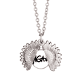 thumbnail image 1 of Again Funny Quote Handwrite Style Sunflower Necklace Pendant Locket Jewelry, 1 of 3