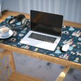 thumbnail image 3 of Long Mouse Pads for Desk,Dark Blue Princess Castle Pattern Desk Mats on Top Of Desks, Desk Mouse Pad Extra Large with 3mm Non-Slip Base and Stitched Edge for Gaming,Office,Work,Home 35.4"x15.7", 3 of 6