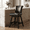 Black-PU Leather, variant on Firmoz Swivel Bar Stool, 26" Modern Counter Height Upholstered Pub Chairs with Solid Wood Legs & High Back for Kitchen Island, Black