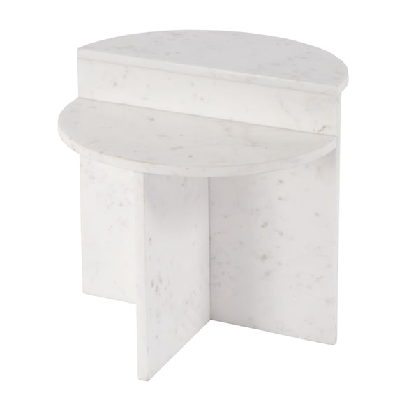 Butler Specialty Company Vienna 19.5 in. W Round Marble Accent Table in White