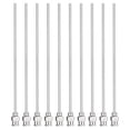 thumbnail image 1 of 10pcs Agujas de Dispensación 14 Gauge 4 Pulgadas Punta Roma Conector Luer para Rellenar Pegamento Aceite Líquidos Espesos Tinta Uso en Laboratorio, Plata, 1 of 6