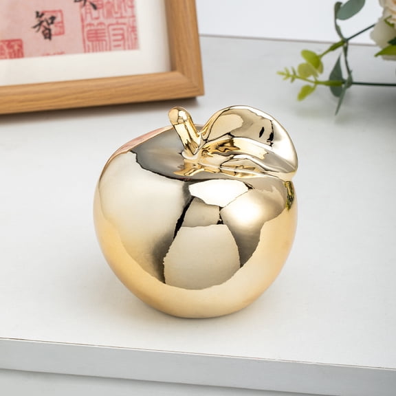 Fruit Sculpture Ceramic Figurine Craft Decoration Delicate Statue Fenteer for Desktop Porches Restaurants Offices(Q)