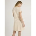 thumbnail image 2 of Time and Tru Women's and Women's Plus Tiered Cotton Mini Dress, Sizes XS-4X, 2 of 4