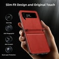 thumbnail image 4 of Elegant Choise Phone Case for Samsung Galaxy Z Flip 4 5G Leather Wallet Card Holder Cover, Red, 4 of 11