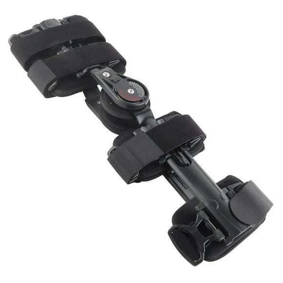 Knee Support Stabilizer, 120 Degrees Bending Angle Hinged Knee Brace 90 Degrees Extension Breathable Button Lock for Leg Injuries