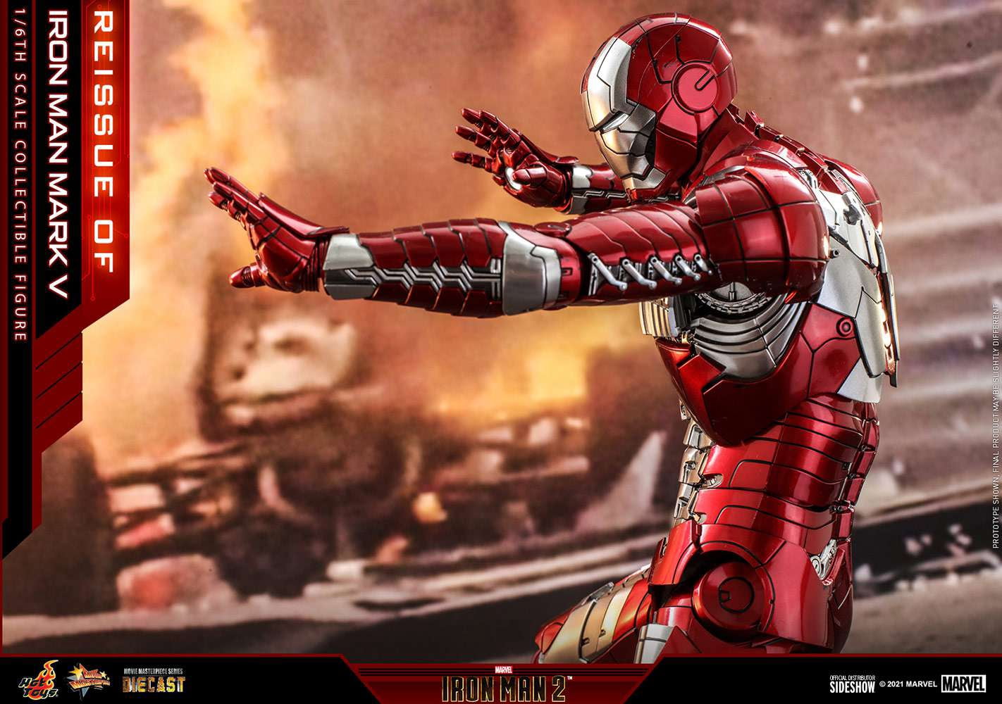 Marvel Movie Masterpiece Diecast Iron Man Mark V Collectible Figure (Re-Issue)