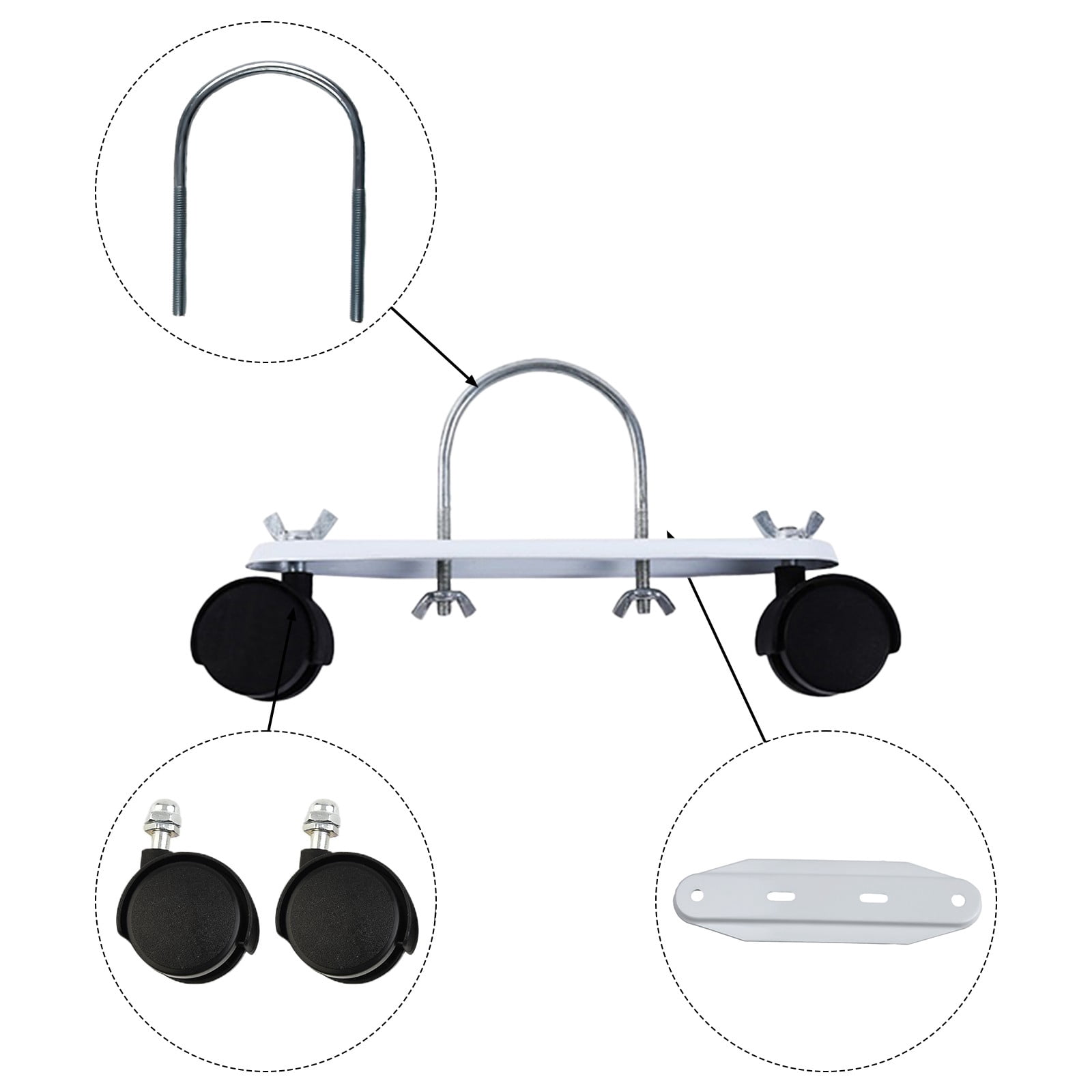 2Pcs Electric Heater Casters Stand Electric Heater Support Radiator Mobile Pulley Bracket Caster Base Wheel Radiator Caster
