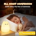 thumbnail image 4 of Baby Night Light,kids Night Light,7 Colors Kawaii Cat Night Light,rechargeable Led Night Light,timer Function Bedside Lamp,kids Night Light Silicone T, 4 of 5