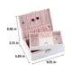 thumbnail image 3 of Joyero de cuero con cerradura | Organizador de 2 capas para guardar pendientes, pulseras, anillos y collares | Organizador de joyas de viaje para mujeres y niñas, 3 of 4