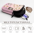 thumbnail image 5 of SEANATIVE Double Glasses Case with Zipper, Soft Eyeglass Cases Sunglasses Pouch Travel Eyeglasses Case Organizer Portable Reading Glasses Pouch Bag for Women Men, Cat Heart-shaped Pattern Pink, 5 of 7