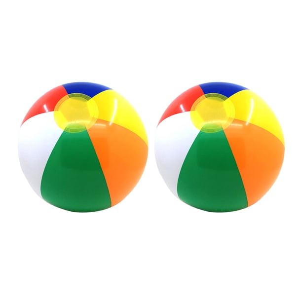 2 pelotas inflables de verano para niños, pelota de agua para jugar en la playa, divertido juguete para exteriores para niños y bebés (coloridas)