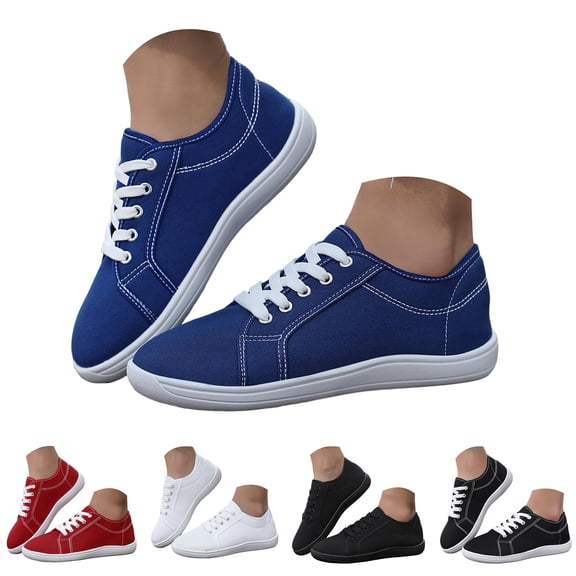 Pandaie Women's Men's Retro Fashion Sneakers Casual Walking Running Canvas Shoes Non Slip Workout Lace up Tennis Flats Black,6