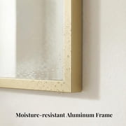 30x36 Gold Bathroom Mirror for Wall, Metal Framed Vanity Mirror, Large Rectangular Mirror Over Sink, Mid-Century Modern Decor, Flush Mount