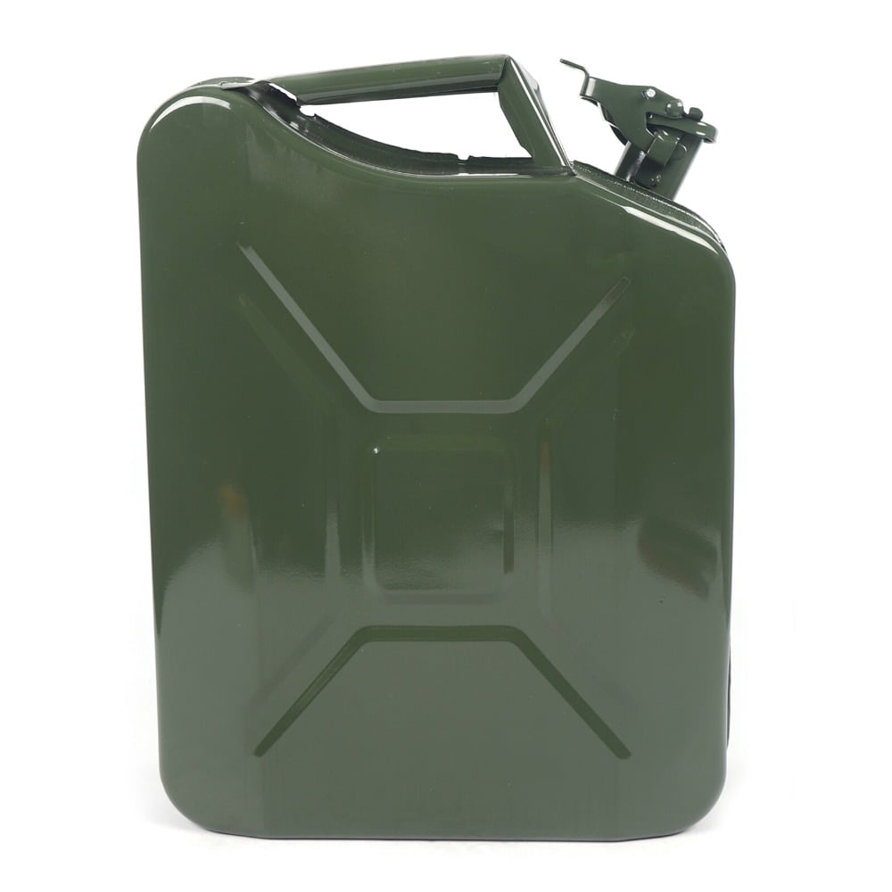 Portable 5.28 Gallon Steel Fuel Tank with Leak‑Proof Design, Flexible & Extended Spout – Heavy‑Duty 20L Gasoline Jerry Can for Camping, Emergency, Off‑Road & Outdoor Refueling