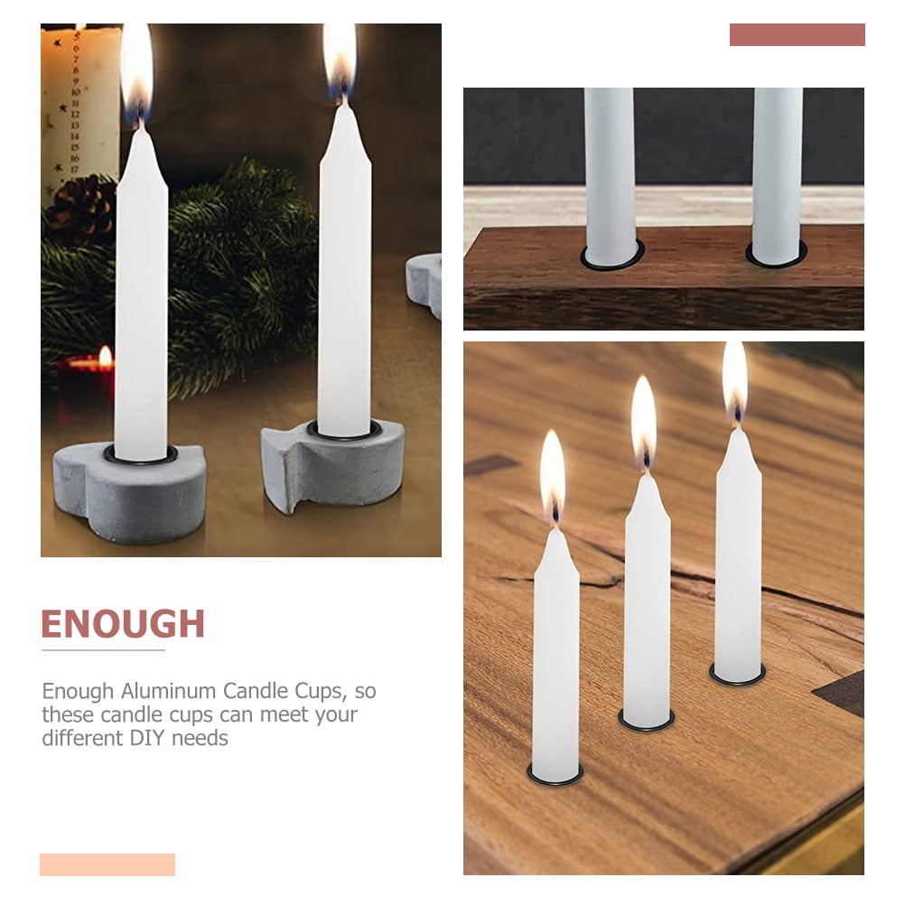 Gold 25 Pieces Candle Cups Drip Catchers for Candles Aluminium