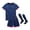 Navy Blue, variant on Hiheart Kids Soccer Uniform Shorts Socks Set Sportswear Orange 9-10 Years