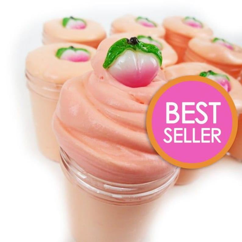 Peach Mousse - Color Splitting Scented Fluffy Butter Slime