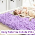 thumbnail image 2 of Purple Area Rug for Living Room,5x8 Rug,Fluffy Thick Rug for Bedroom,Soft Indoor Furry Rug for Kids Room,Teen,Women,Shag Modern Cool Rug for Nursery Playroom Classroom,Carpet, 2 of 12