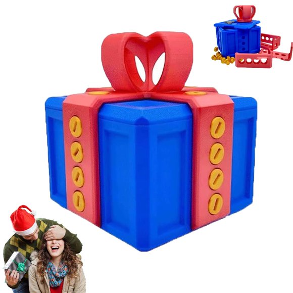Caja de regalo Flexyony Annoying 3D con tornillos, color rojo divertido