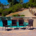 thumbnail image 2 of GDF Studio Cabrillo Outdoor Contemporary Wicker Stacking Chairs (Set of 4), Multi-Brown, 2 of 5