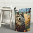 thumbnail image 5 of Cauagu Forest Maple Leaf Husky for Laundry Basket,Collapsible Organizer Basket for Storage Bin Toy Bins Gift Baskets Bedroom Clothes Children Nursery Hamper -Medium, 5 of 7