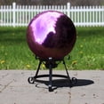 thumbnail image 3 of Northlight 10" Mirrored Burgundy Outdoor Patio Garden Gazing Ball, 3 of 3