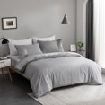 thumbnail image 1 of Ropa de cama con rayas de terciopelo arrugado 1 x Funda nórdica 200x200 cm, 1 of 5