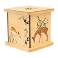 thumbnail image 1 of Alcancía de madera cuadrada, colección de alcancías, contenedor de regalo, estuche organizador para Ciervo, 1 of 9