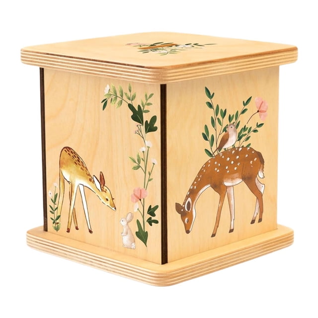 Alcancía de madera cuadrada, colección de alcancías, contenedor de regalo, estuche organizador para Ciervo