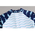 thumbnail image 4 of WIBACKER Toddler Baby Boys UPF 50+ Shark Long Sleeve One Piece Rash Guard Infant Swimsuit with Zipper Bathing Suit, 4 of 7