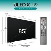 Hisense 85-Inch Class U9 Series Mini-LED ULED 4K UHD Google Smart TV (85U9N, 2024 Model) - QLED, Native 144Hz, Full Array Local Dimming, Game Mode Pro, Alexa Compatibility, 480 Motion Rate