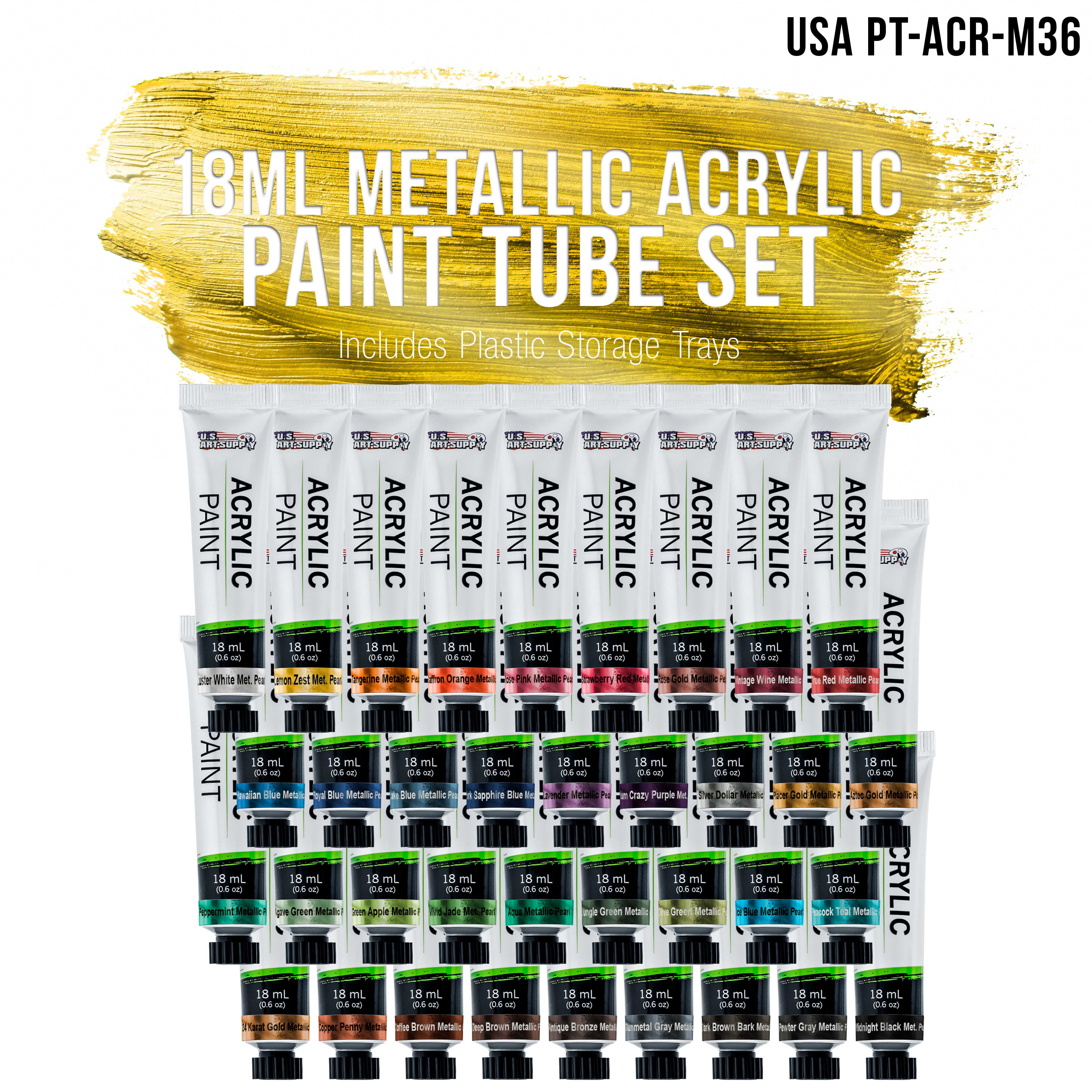 12 Color Iridescent Acrylic Paint, 75ml Tubes - Luminescent Color-Shifting  Pearl Colors, 12 Colors - 75ml Tubes - Kroger