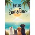 thumbnail image 4 of Beach Theme Summer Banner Pet Design Hello Sunshine Decorative Print for Beach Party Outdoor Event Home Decor, 4 of 8