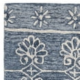 thumbnail image 2 of SAFAVIEH Micro-Loop Darian Floral Medallion Runner Rug, Blue/Ivory, 2'3" x 7', 2 of 4