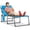 Blue-Upgraded, variant on KING BIRD Outdoor Folding Chaise Lounge Chair, Portable Reclining Camping Tanning Chair with Headrest for Beach Patio, Blue
