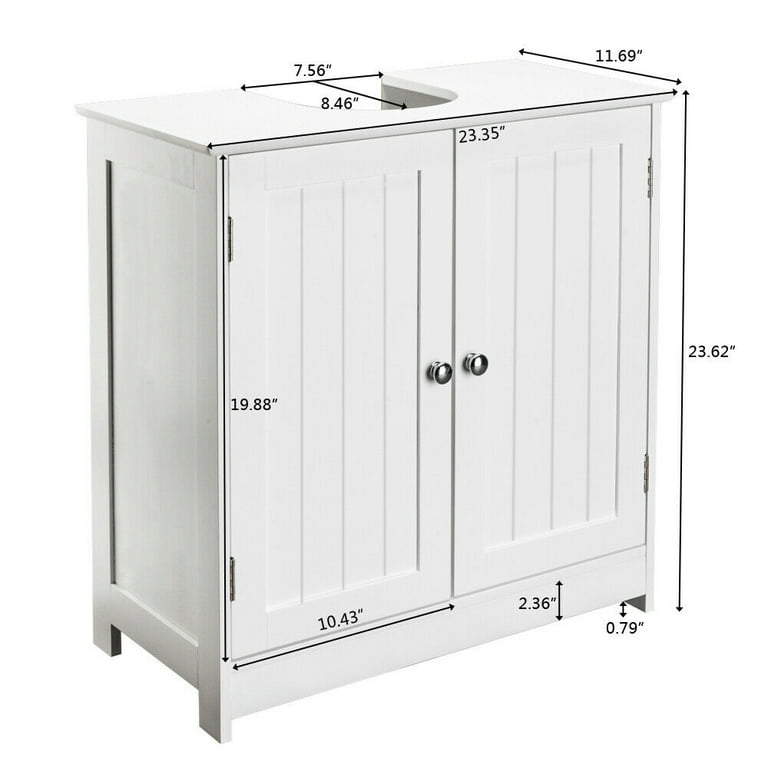 US IN STOCK] Pedestal Sink, Storage Cabinets with Two Doors and