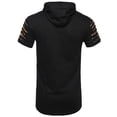 thumbnail image 2 of FashionOutfit Men's Cut Out Design Front Zipper Short Sleeves Top Hoodie, 2 of 3