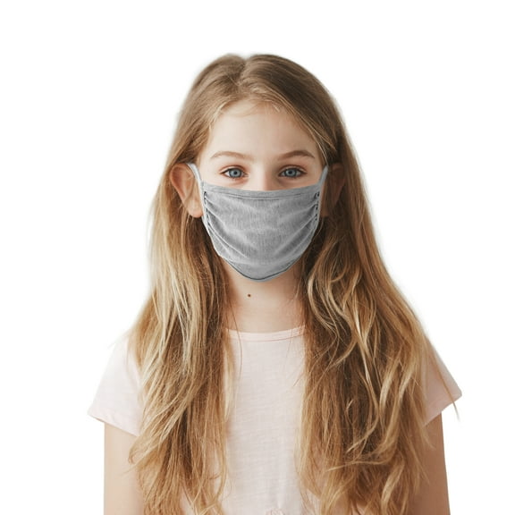 Kids Reusable Washable Fashion Face Covering,Heather Solid,Kids