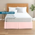 thumbnail image 3 of 18-Inch Drop Full XXL Size 54" x 84" Pink Solid Bed Skirt Split Corner Pleated Style Easy Fit Easy Care 100% Egyptian Cotton 500 Thread Count, 3 of 6