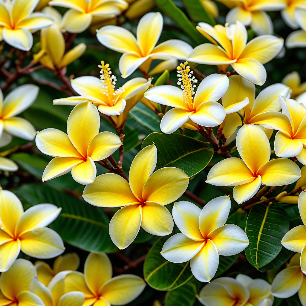 Hawaiian Yellow Live Plumeria Frangipani Plant Shrub Cutting 1 Pk 9"-12" Long Full Sun