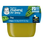 Gerber 1st Foods Baby Food, Pea, 2 oz Tubs (2 Pack)