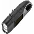 thumbnail image 4 of Linterna solar, antorcha LED con energía solar y linterna recargable con manivela para actividades al aire libre Lámpara de emergencia negra, 4 of 5