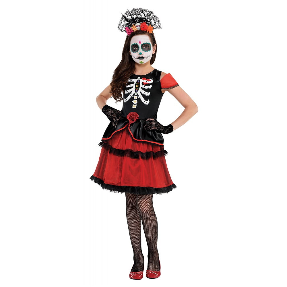 Day of the Dead Dress Child Costume - One Size - Walmart.com - Walmart.com