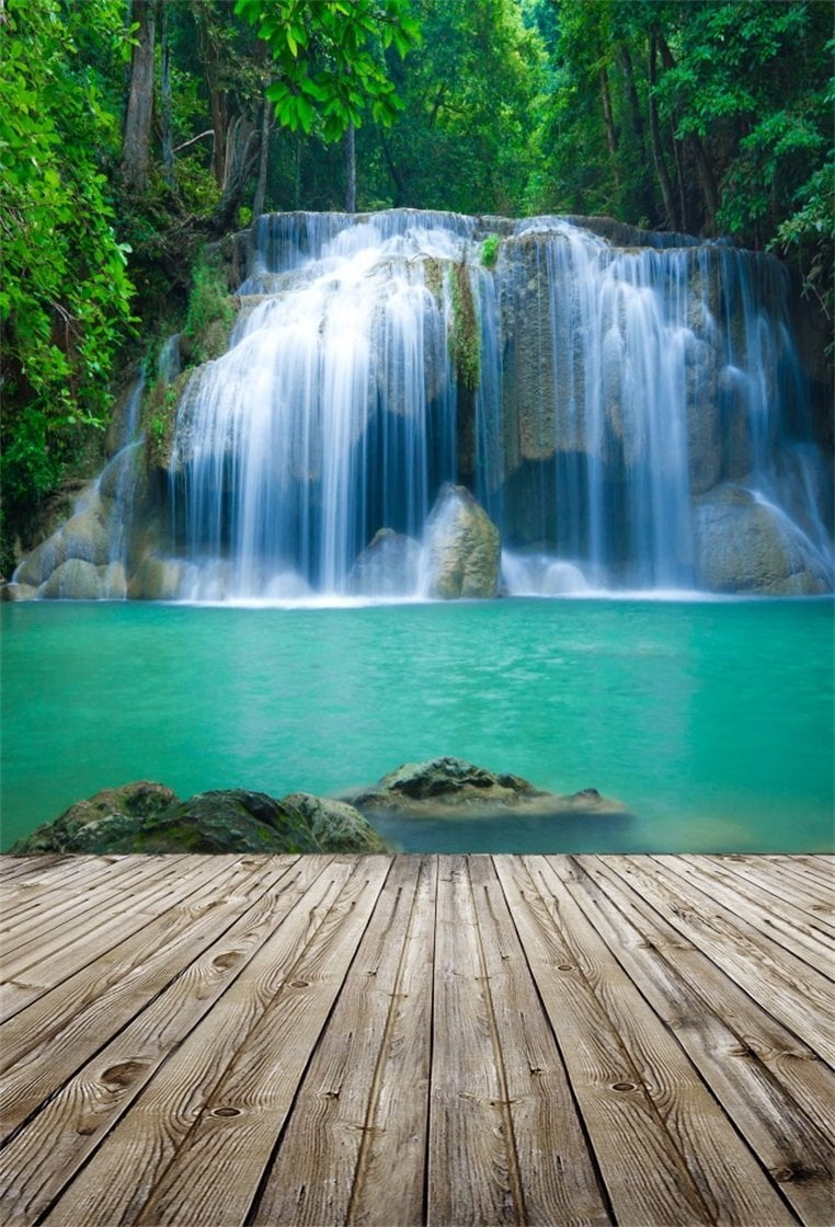 HelloDecor Polyester 5x7ft Falls Photography Studio Backdrop Waterfall