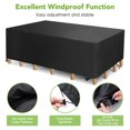 thumbnail image 3 of GARPROVM 124" x 63" x 29" Black Patio Furniture Set Cover, Waterproof, 3 of 9